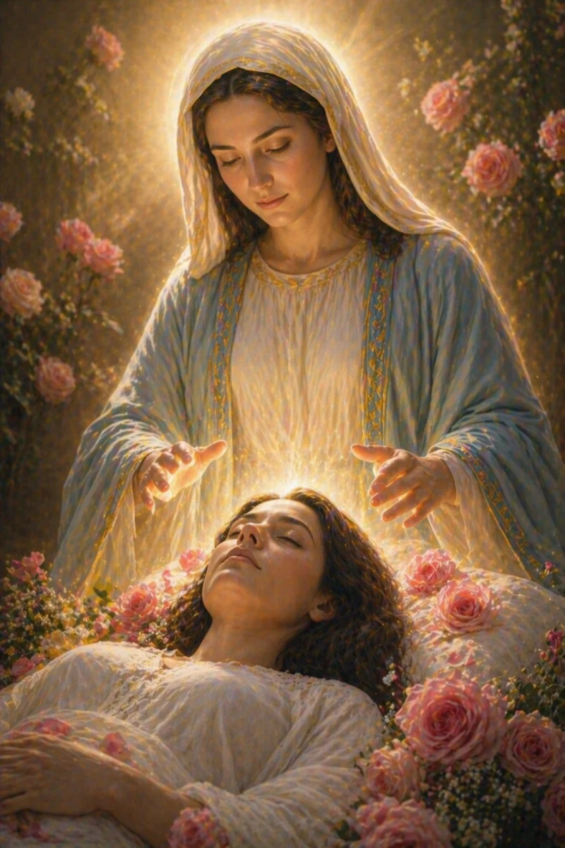 Sanación de la Virgen María con Rosas